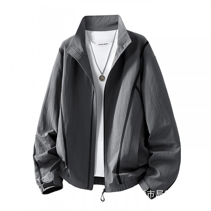Mens Oversized Windproof Casual Jacket 2026 Fall Plus Size Loose Fit Outerwear Tall Guys