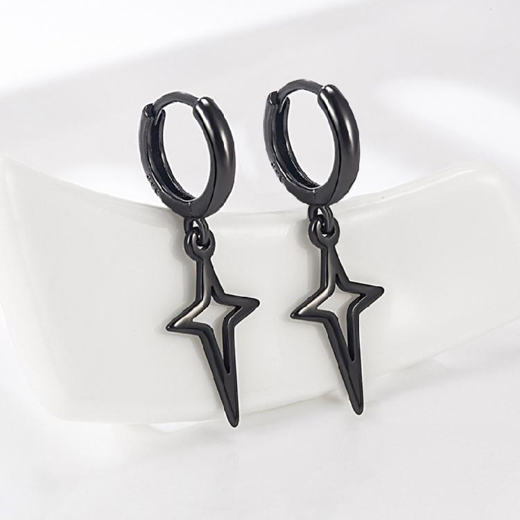 Star Drop Earring Rock Cool Women Cross Earring for Lady Girls Gift Jewelry