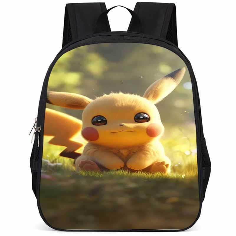 

Pikachu 15 Inch Spacious 3d School Backpack Durable Oxford Cloth For Boys And Girls Style A