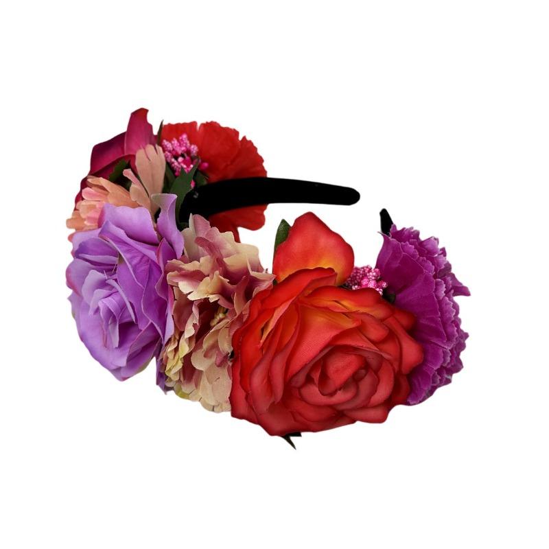 Halloween dress up party headbands, retro imitation rose headbands, headgear ethnic party hair accessories