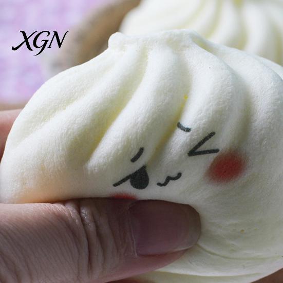 Adult Stress Toy Cartoon Steamed Bun Squeeze Simulated Dumpling Sensory Pinch Ball Fidget Relief Relaxation Decompression Tool