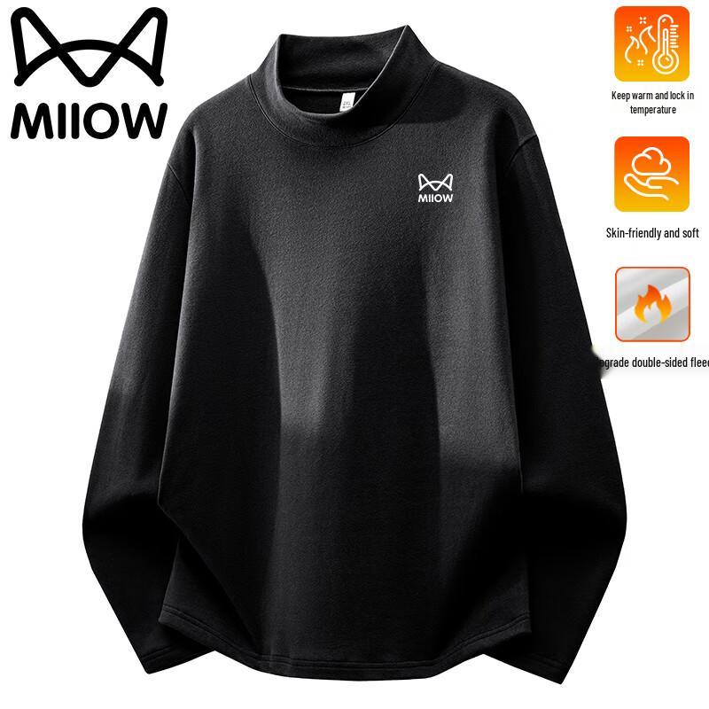 Mao Ren Herren Warmes Rundhals-Fleece-Sweatshirt