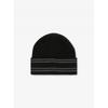 Michael Kors Mk Stripe Beanie Black Mkmc581445t1