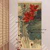 1pc Chinese Style Printed Bamboo Curtain Painting Decorative Scroll Painting Homestay Bamboo Weaving Painting Home Decoration