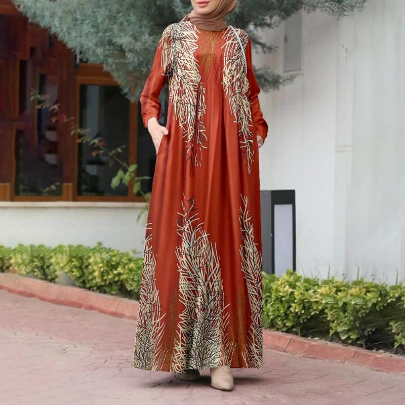 

Черное платье, с длинным рукавом, элегантное и облегающее, с креативным белым цветочным узором, демонстрирующее элегантный стиль мусульманских платьев 5XL золотой