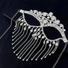 Retro Face Chain Luxury Veil Mask Bohemian Style Tassel Mask  for Women