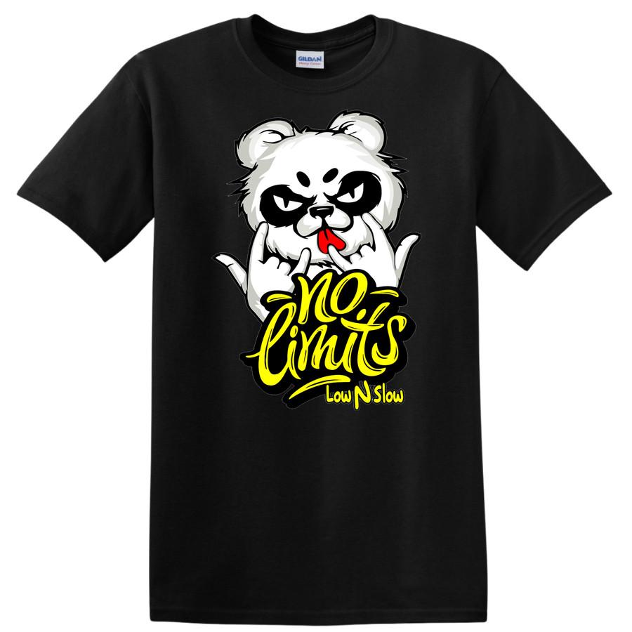 No Limits Panda Graphic T Shirt w/ Funny Low N Slow Tee for Car Enthusiasts 3XL