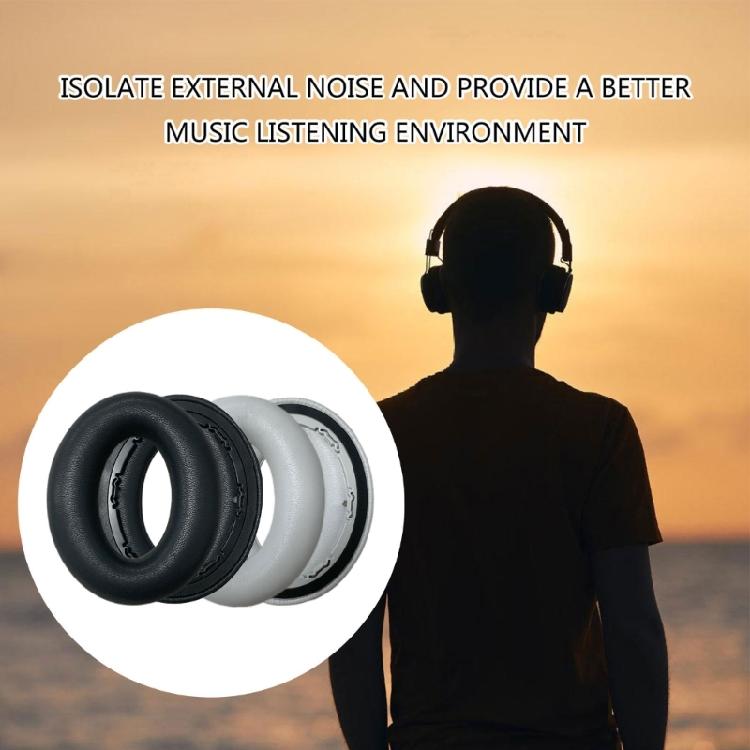 1 Pair Replacement Ear Pad for Bluetooth-compatible On-Ear Headphones Soft Leather Ear Cushion Foam Cover Replacement