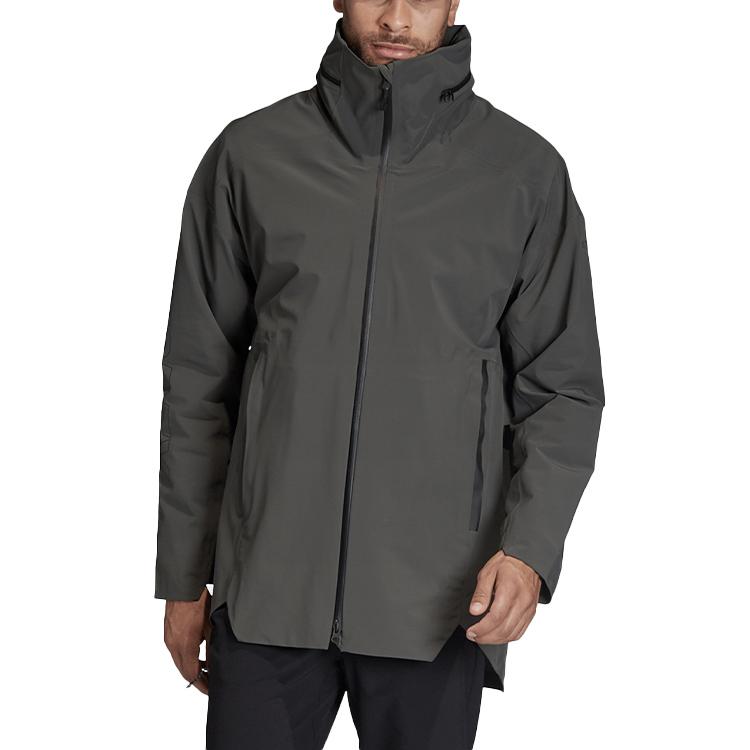 Adidas MYSHELTER Jackets Men's Deep Earthy Brown Hooded Moderate Other FP8452
