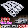 For Chrysler 200 2011-2014 Luxurious Chrome Handle Cover Trim Set of 4Door 2012 2013 Car Accessories Stickers Car Styling