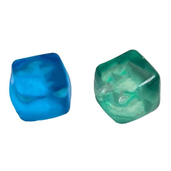 1/2/4Pcs Shapeable Coconut Oil Squeeze Ball Stress Relief Clear Ice Cube Toy Slow Rising Focus Aid Anti-anxiety Sensory Toy