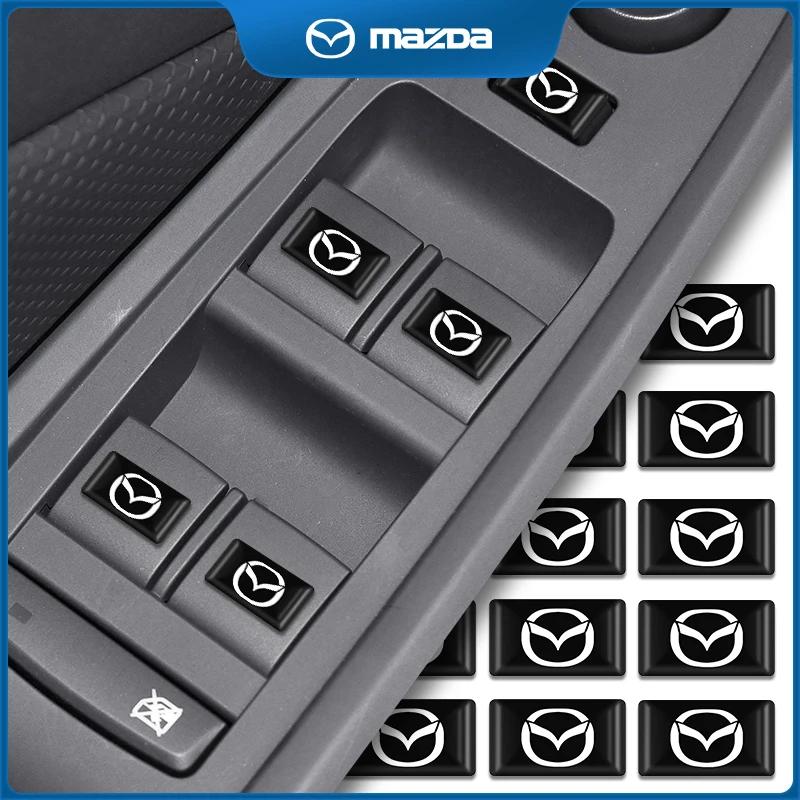 10/20/50 Stück 3D Epoxid-Emblem Auto Innenraum Aufkleber Dekoration Für Mazda 2 3 5 BK 6 GG GJ GH Cx5 Cx30 Cx3 Cx7 Mx5 Miata MS Demio