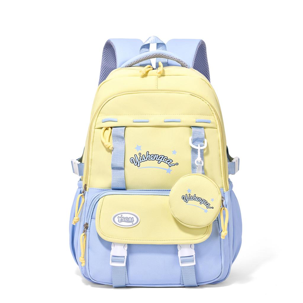 Schoolbag Korean Version Cute Schoolbag Junior High School Student Large Capacity Simple Fashion Versatile Computer Backpack High School Student 