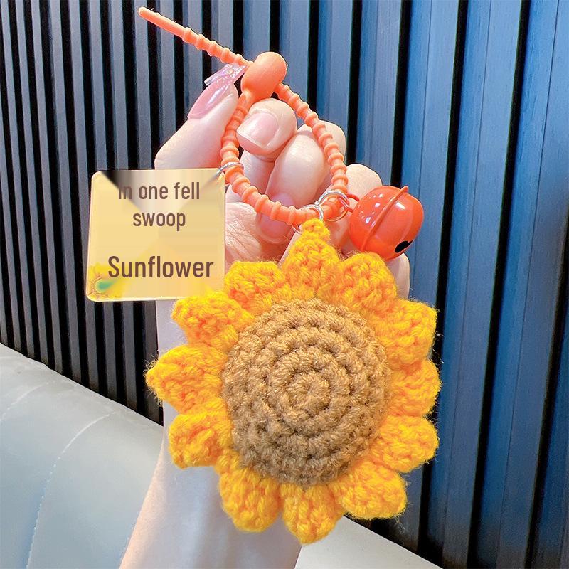 Hand-Woven Plush Persimmon Good Luck Keychain Pendant