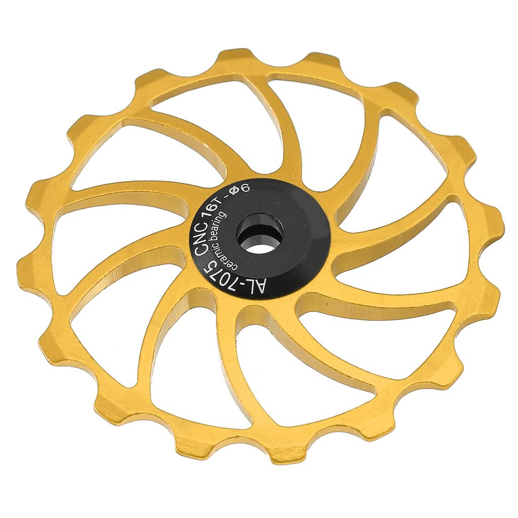 MEIJUN 16T Bicycle Rear Derailleur MTB Road Bikes Ceramic Bearing Pulley Guide Wheel PartsGold