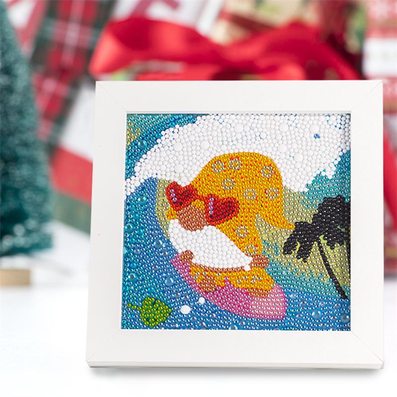 Kids Full Drill 5D Diamond Painting Kit, Cartoon Animal Handmade Diy Diamond Paste Decor Art