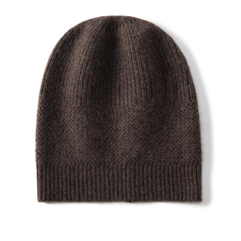 Autumn and winter new cashmere hat women's twisted bag head hat thermal ear protection hat casual wool hat