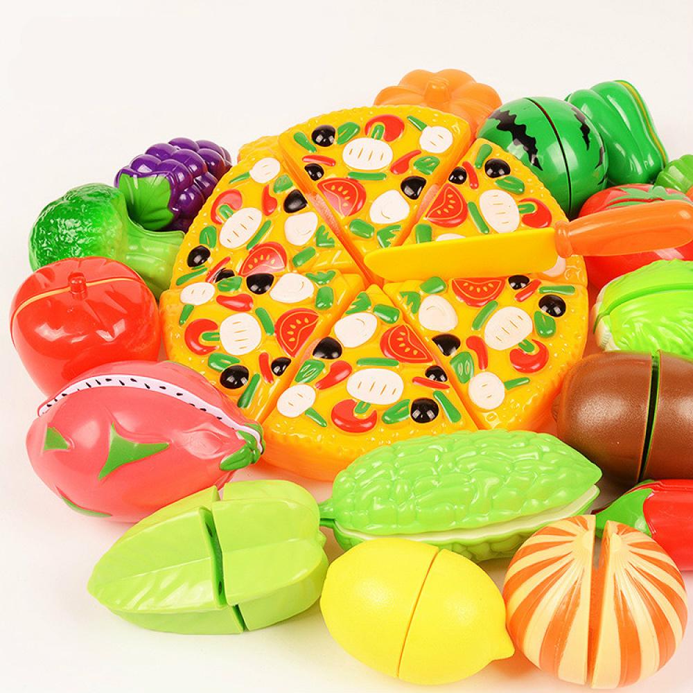 Fruit Cutting Set Children's Play House Toy Kitchen Vegetable Baby Can Cut Vegetables Boys and Girls Cutting Toys Gifts for Kids