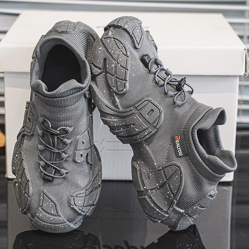 New Casual Men'S Shoes Versatile Sport Shoes Casual Trendy Cyberpunk Sneakers Men'S Mesh Breathable Jogging Shoes