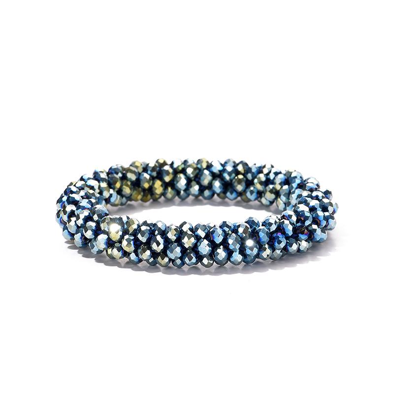 LOVBEAFAS Boho Elastic Bracelets & Bangles For Women Vintage Stretch Bohemian Femme Crystal Glass Beads Bracelets Party Zircon