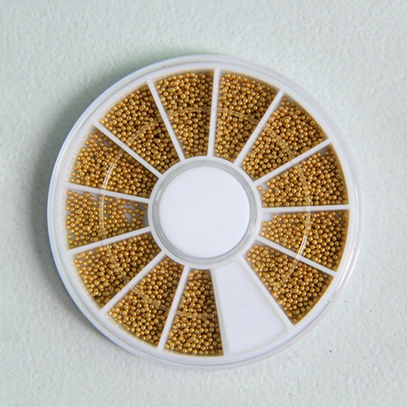 

0,8 мм ~ 1,0 мм крошечные стальные бусины для дизайна ногтей в виде икры, смешанный размер, 3D-дизайн, маникюрные украшения, розовое золото, серебро, колесо для самостоятельного украшения золотой
