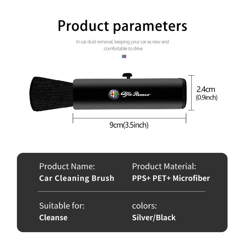 For Alfa Romeo Car Styling Air Outlet Instrument Panel Gap Soft Hair Dusting Cleaning Brush Tool Giulia 147 Mito 156 159 166 GT