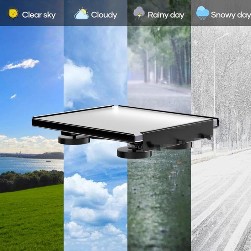 Universal Motorhome Boat Car Roof Mounting Bracket Magnetic Base Rustproof Metal Construction Tilted Water Drainage System