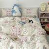 New Floral Bedding Set Fashion Ins Duvet Cover Flat Sheet Pillowcases No Filler Full Queen Size Hotel Home Soft Bed Linens