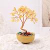 Crystal Gemstones Money Tree Gemstones Tree Natural Stone Tree for Financial Stability and Success, Office Desk Decors