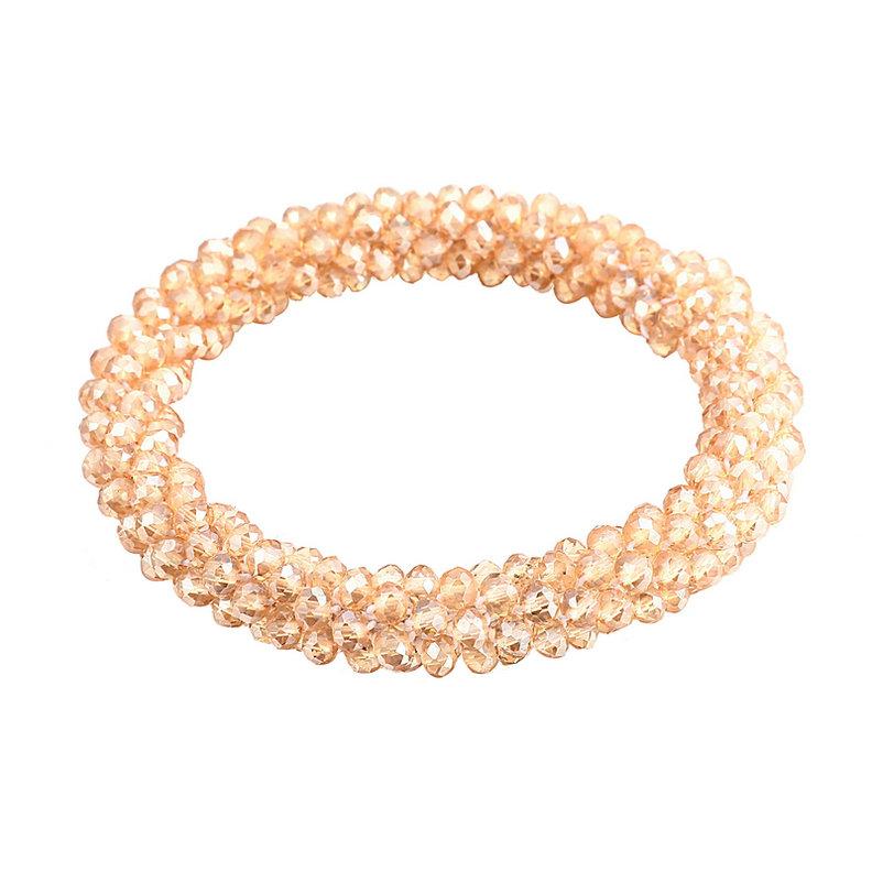 Boho Elastic Bracelets & Bangles For Women Vintage Stretch Bohemian Femme Crystal Glass Beads Bracelets Party Jewelry Gift