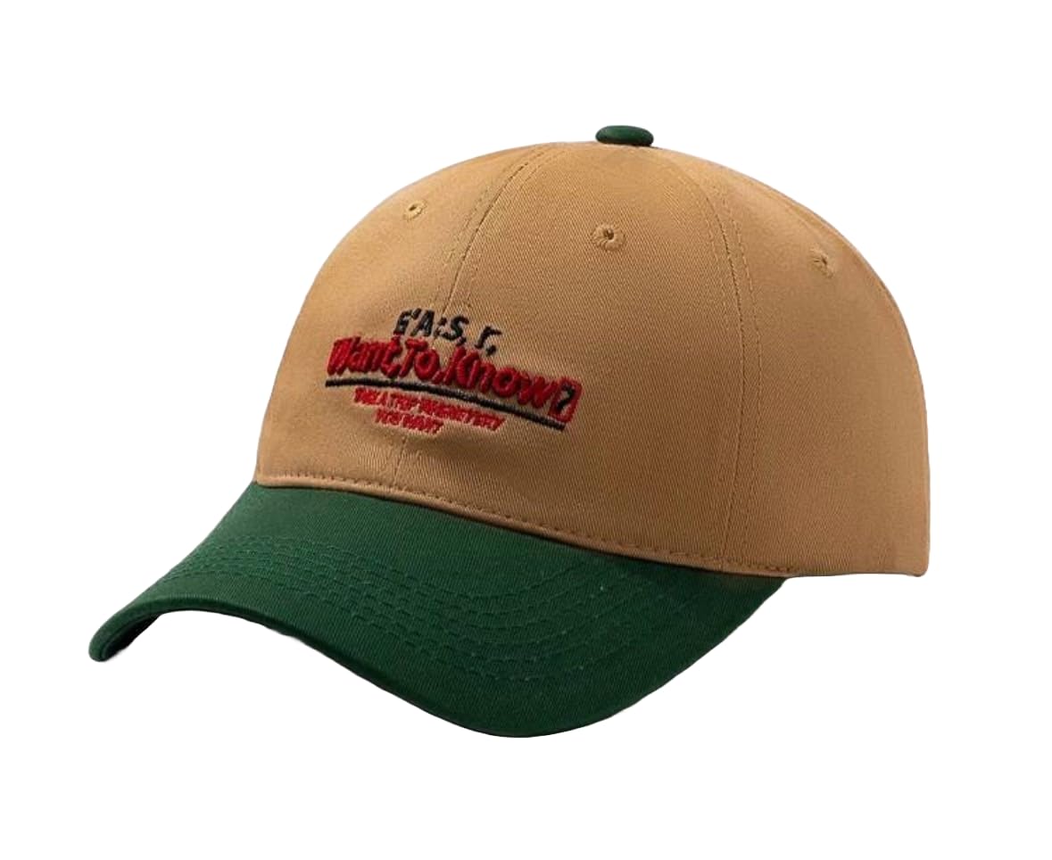 

[sproutsy] Two-Tone Baseball Cap, Unisex, Want To Know (JP, Number Size, 58.0 cm, Brown)