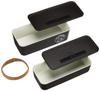 Showa Bento Box Nest Lunch Box Stamp Bamboo X Black 2 Tiers Lower Tier 400ml Upper Tier 590ml Compact Storage Type Made In Japan 77083 Men's L/B