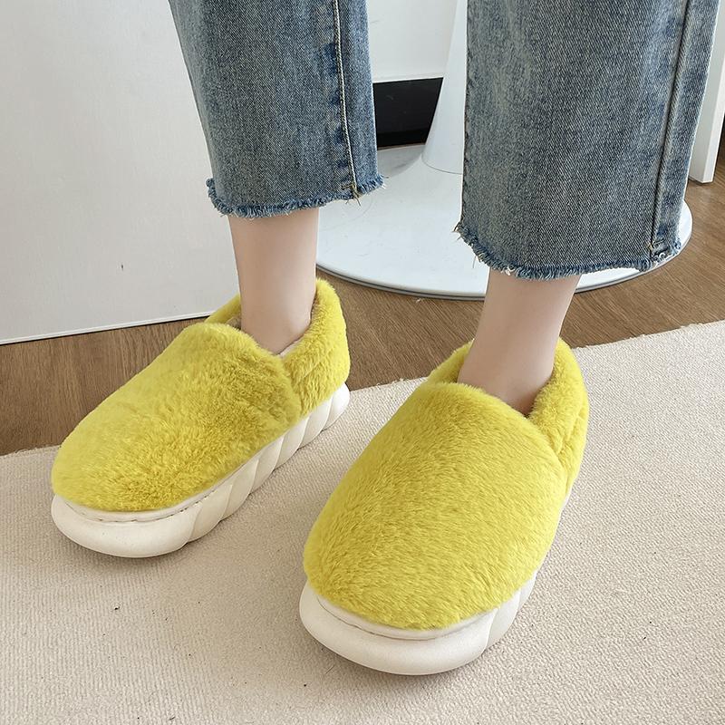 Mode 2024 Neue Damen Hausschuhe Lässige Mode Zuhause Einfarbige Hausschuhe Warm und Bequem