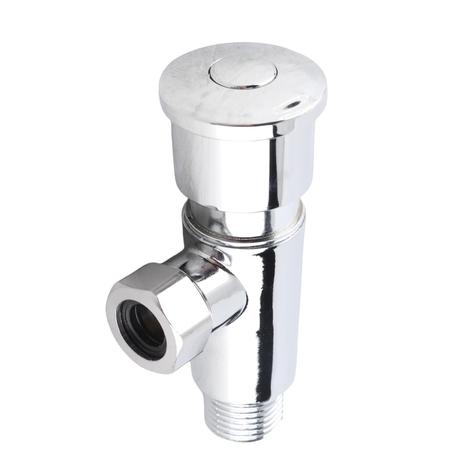 

Flush Valve with Hand Push Button Zinc Alloy Toilet Repair Kit Tank Parts Replacement G1 2