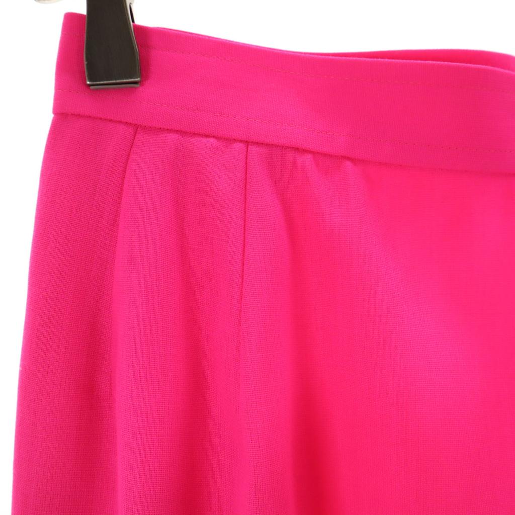 Yves Saint Laurent 90s Wool Old Midi Length Skirt M Pink Women Used