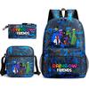 Rainbow Friends Surrounding Backpack Elementary School Student Starry Sky School Bag Three-piece Set