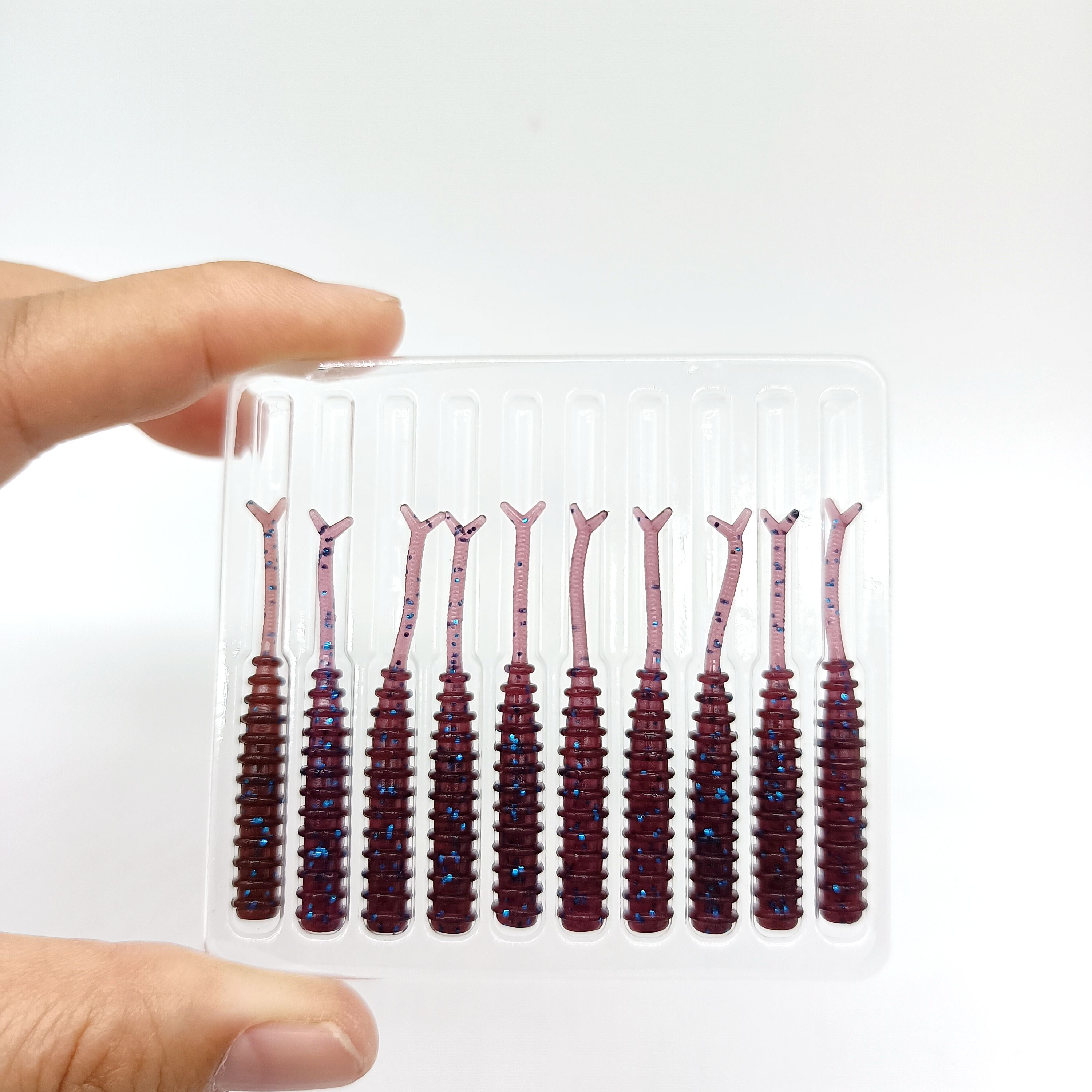 

DUODUOYU 10 шт. Мини-силиконовые мягкие приманки из ПВХ для аджинга 0,53 г 45 мм, рокфишинг, свимбейты, воблеры, искусственная приманка, рыболовные снасти коричневый