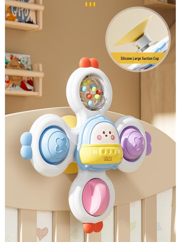 Baby Spinning Teether Toy with Suction Cup for 6-12 Month Infants
