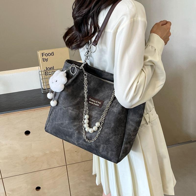

Young Women s Denim Tote Bag Korean Version Student Class Bag Girls Simple Shoulder Bag Women Fashion Large Capacity Handbag 34cmX27cmX13cm