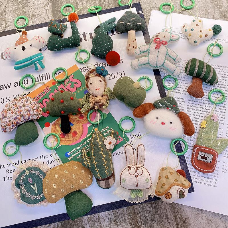 Forest Style Fabric Autumn Keychain Pendant Collection Niche Bag Charm Phone Pendant Bag Accessories