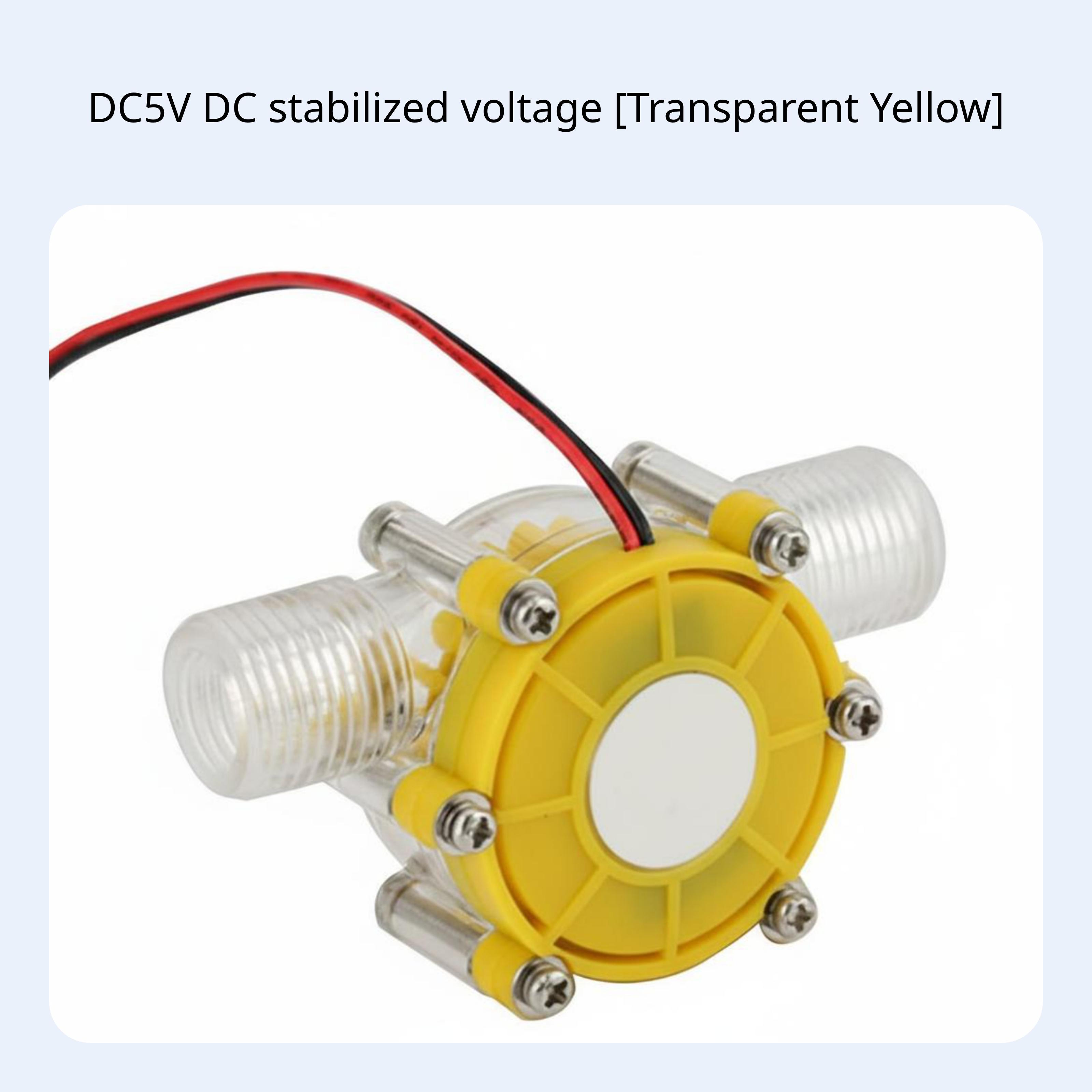 Mini Water Flow Generator for Smart Home Devices 5V Regulated Yel