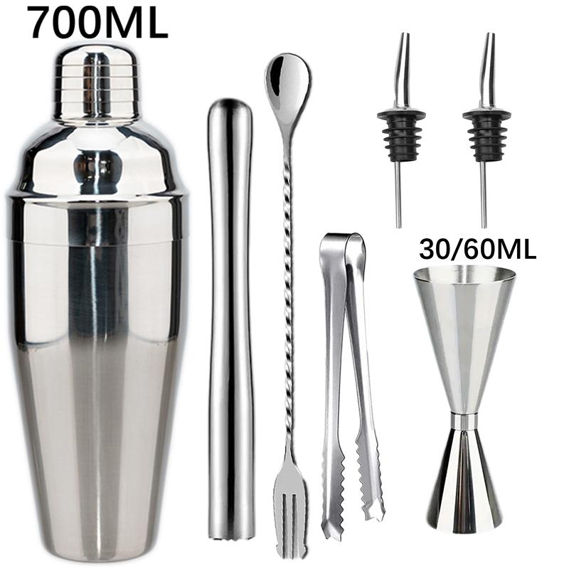 New Cocktail Shaker Professional Stainless Steel Bartender Wine Cup Cocktail Mixer Martini Cocktail Shaker Bar Set