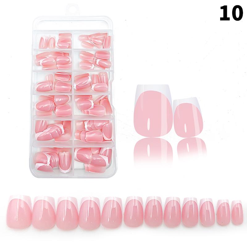 120 buc/cutie Unghii French Press On Nude Roz Mat 12 mărimi Pătrate Extra Lungi Acoperire Completă Gel Moale Vârfuri Unghii False Extensie Unghii