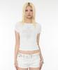 ROCKCAKE Cross Crop Top - Ivory