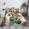 3D White Tigers Bedding Animals Bed Sheet Set Tiger Bed Flat Sheet With Pillowcase Soft Polyester  Home Textile King Size Style