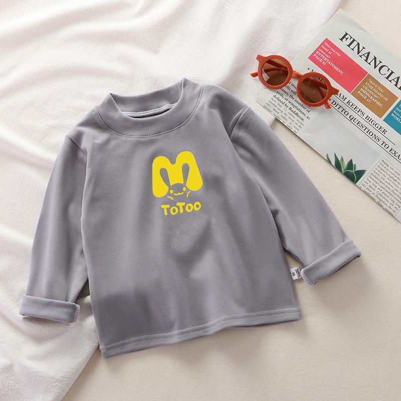 

Дитяча велюрова футболка з довгим рукавом та круглим вирізом на весну/осінь - Малі/Середні розміри 80 cm