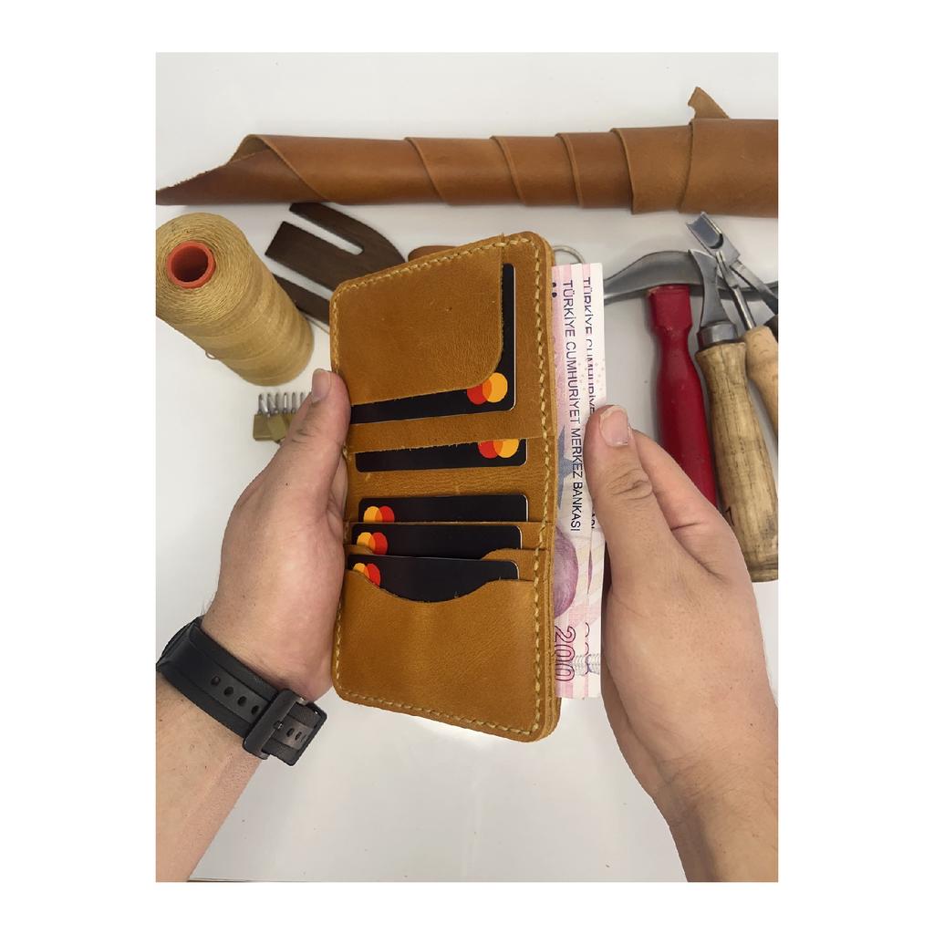 Echtleder-Geldbörse mit Karten- und Bargeldfach – personalisierter Namensdruck (SchlüsselanhängerGeschenk)