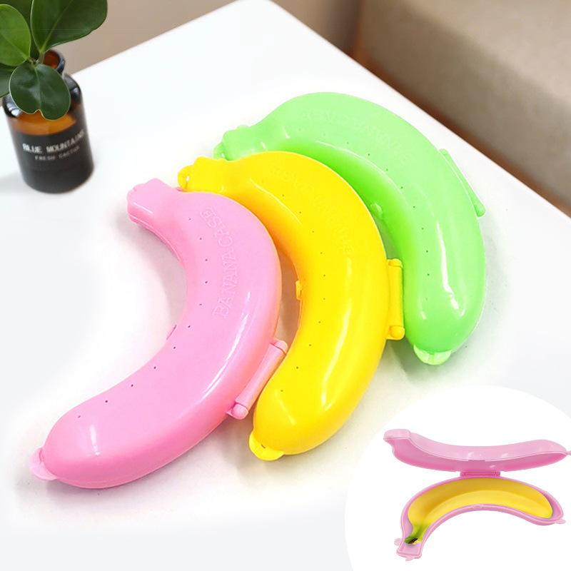 Outdoor Banana Storage Protector Case Durable Food Safe Plastic 3 Color Options for Hiking Camping Travel Lunch