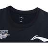 Li Ning Chinese Character Logo Print Round Neck T-Shirt Men Tops Black ATLS141-1
