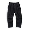 American retro trendy brand pure cotton casual pants men's summer solid color simple loose wide-leg straight trousers